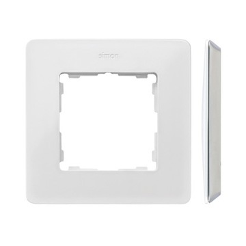 Simon 82 Detail Ramka pojedyncza biały podstawa szary 8200610-030