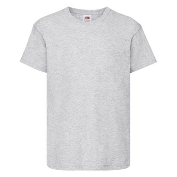 T-shirt dziecięcy Fruit of the loom bawełna ORIGINAL szary mel rozmiar 140
