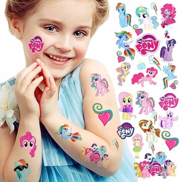 NAJLEPSZE TATUAŻE ZMYWALNE DLA DZIECI DZIECIĘCE MY LITTLE PONY WZORY JAKOŚĆ