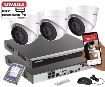 Zestaw Hikvision 3 kamery IP DS-2CD1343G2-I Inteligentna Detekcja MD 2.0