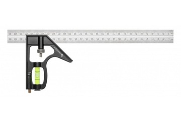 Kątownik stolarski uniwersalny z poziomicą 300mm HOGERT
