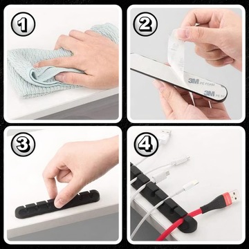 КАБЕЛЬНЫЙ ДЕРЖАТЕЛЬ ОРГАНАЙЗЕР КАБЕЛИ САМОКЛЕЯЩИЙСЯ КАБЕЛЬ