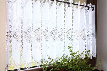 Заздростка Gipiura Белая штора-панель для кухни, высота 45 см