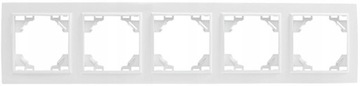 QUADRA RAMKA PIĘCIOKROTNA BIAŁA POZIOMA WŁĄCZNIK 5