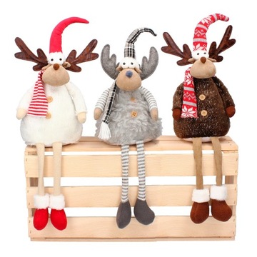 RENIFER SIEDZĄCY DEKORACJA ŚWIĄTECZNA FIGURKA 65cm