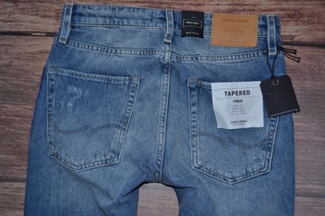 JACK JONES TAPERED FRED BLUE JEANS MEN NEW 29/32