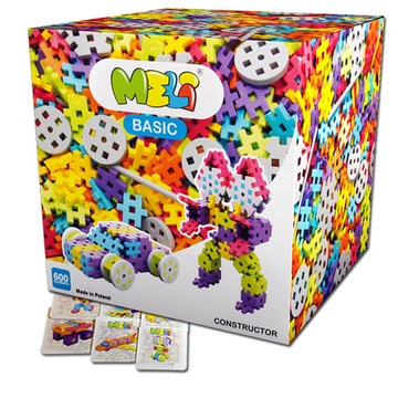 KLOCKI WAFLE MELI BASIC CONSTRUCTOR 600 EL. BOYS