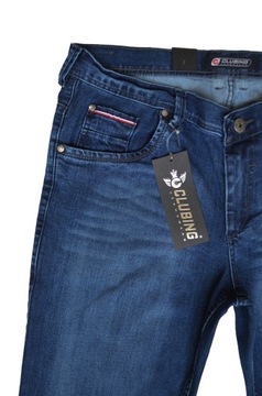 DUŻE DŁUGIE spodnie Clubing jeans 92cm L38