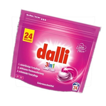 DALLI German DE Капсулы для стирки цветного белья 3в1 24 шт.