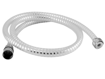 Wąż prysznicowy gładki przeźroczysty-chrom 150 cm