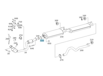 ОРИГИНАЛЬНЫЙ ФЛАНЕЦ ВЫХЛОПА MERCEDES A1264920845