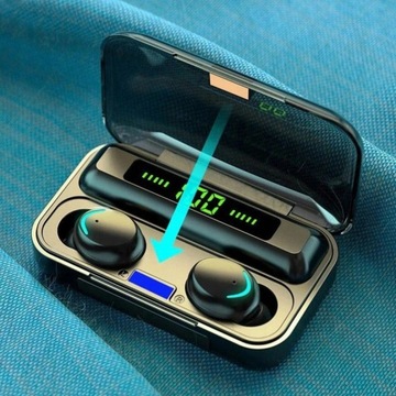 БЕСПРОВОДНЫЕ НАУШНИКИ + СВЕТОДИОДНЫЙ ЗВОНОК POWERBANK