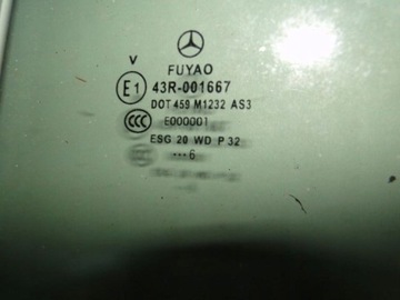 MERCEDES GLA X156 156 SKLO (OKNO) W DVEŘE ZADNÍ LEVÉ 16