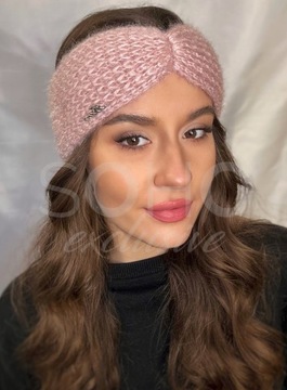 OPASKA DAMSKA NA GŁOWĘ USZY WŁOSY SZEROKA CIEPŁA WEŁNA POLSKI PRODUK K 3042