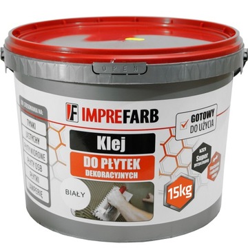 KLEJ DO PŁYTEK DEKORACYJNYCH GIPSOWYCH 15KG IMPREFARB