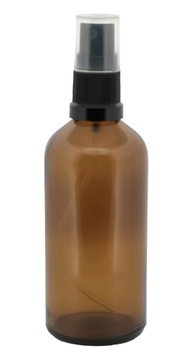 Butelka szklana brązowa 100ml z atomizerem x5