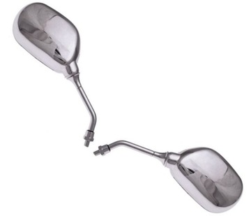 LUSTERKA CHROM TWORZYWO 8MM MOTOCYKL SKUTER QUAD