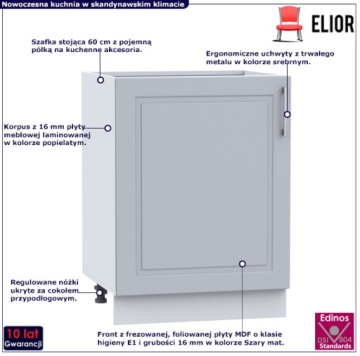 КУХОННЫЙ ПОДВЕСНОЙ ШКАФ С 2 ПОЛКАМИ ДЛЯ ПОСУДЫ 60 СМ