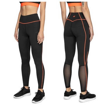 LEGGINSY damskie 4F SPODNIE fitness SPDF012 XL