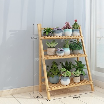 ПОДСТАВКА ДЛЯ ЦВЕТОВ ДЕРЕВЯННАЯ БАМБУКОВАЯ ПОЛКА ДЛЯ ЦВЕТОВ LOFT ПРОМЫШЛЕННАЯ ПОДСТАВКА