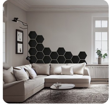 Акустические стеновые панели шестигранные, звукоизоляционные, войлок, шестигранник