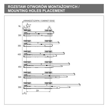 GAMET BOX2 металлический ящик, низкий, В=100мм, антрацит, длина: 500мм