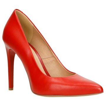 BUTY DAMSKIE SKÓRZANE obuwie SZPILKI czółenka szpilce Wojas czerwone r. 41