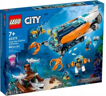KLOCKI LEGO CITY 60379 ŁÓDŹ PODWODNA BADACZA DNA MORSKIEGO PREZENT