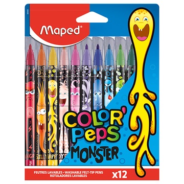 Flamastry Color Peps Monster 12 kolorów MAPED
