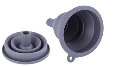 Силиконовая складная воронка, серая