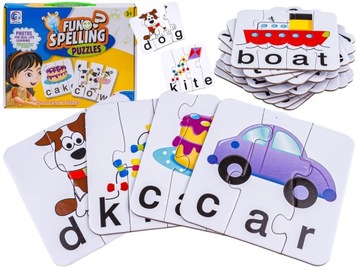 Edukacyjna Gra Słów Puzzle Do Nauki Języka Angielskiego Fiszki Literki