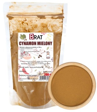 CYNAMON MIELONY 200g Naturalny aromatyczny jakość