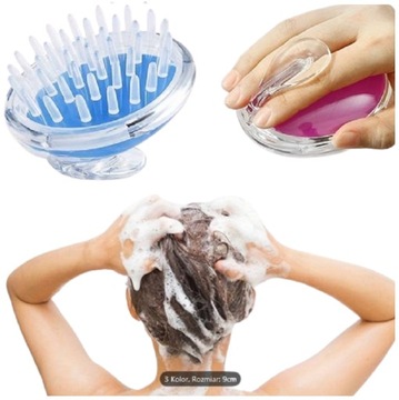 SILIKONOWA SZCZOTKA DO MASAŻU MYCIA GŁOWY I SKÓRY