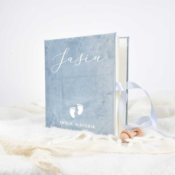 Album welurowy, aksamitny ŚLUB CHRZEST rocznica D2