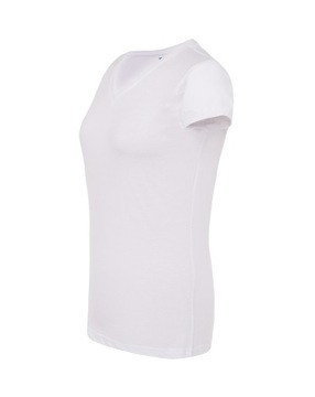 T-shirt Damska Koszulka w serek JHK CMFP V-neck biała WH r. XXL