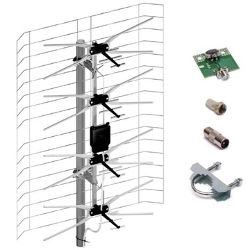 Antena TV siatkowa DVB-T2 ASP-8 14 dBi MUX-8 DIPOL