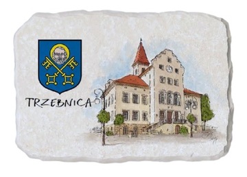 TRZEBNICA magnes na lodówkę kamień naturalny 088