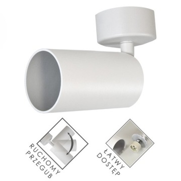 Lampa spotlight Fargo 1xGU10 biała