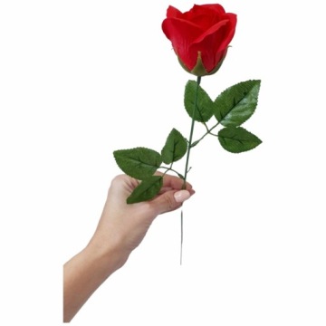 Букет мыльной розы на стебле 47 см, розовая вечная роза реалистичная