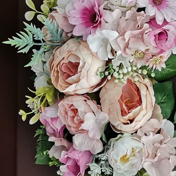 Весенний венок на дверь, нежный, летняя кормушка для цветов, 40 см