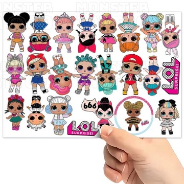 TATUAŻE ZMYWALNE DLA DZIECI DZIECIĘCE LOL SURPRISE LALKI WZORY SUPER JAKOŚĆ