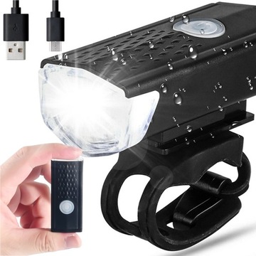 LAMPKA ROWEROWA PRZEDNIA LED USB OŚWIETLENIE ALOGY