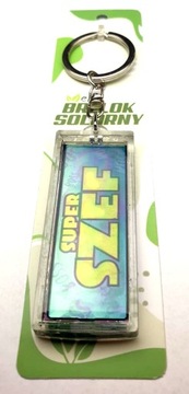 Brelok solarny kluczy gadżet SUPER SZEF DLA SZEFA