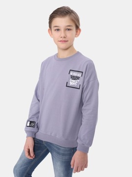 Bluza dziecięca chłopięca dresowa grafitowa 116-122