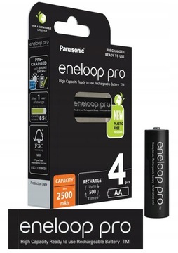 PANASONIC ENELOOP PRO R6/AA 2500mAh 4 szt blister