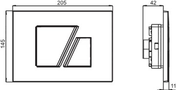 SANIT туалетный набор скрытого монтажа, низкая рама, 82см, 6в1, белый
