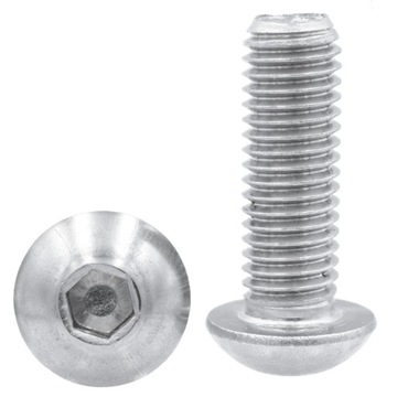 M6X14 ŚRUBA KULISTA IMBUSOWA NIERDZEWNA ŚRUBY 10SZ