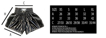 ШОРТЫ ДЛЯ МУАЙ ТАЙСКОГО КИКБОКСА ЧЕРНОЕ ЗОЛОТО KACIEJPRO ВЫСОКОГО КАЧЕСТВА РАЗМЕР S