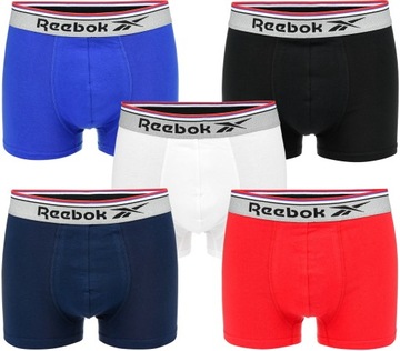 REEBOK MAJTKI BOKSERKI MĘSKIE BAWEŁNA 5PAK r. L