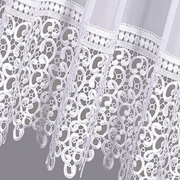 ГОТОВАЯ ШТОРА С ГИПЮРОМ 200х130 ПРОСТАЯ ГЛАДКАЯ ШТОРА С КРУЖЕВОМ